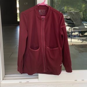 Figs bellery jacket small burgundy